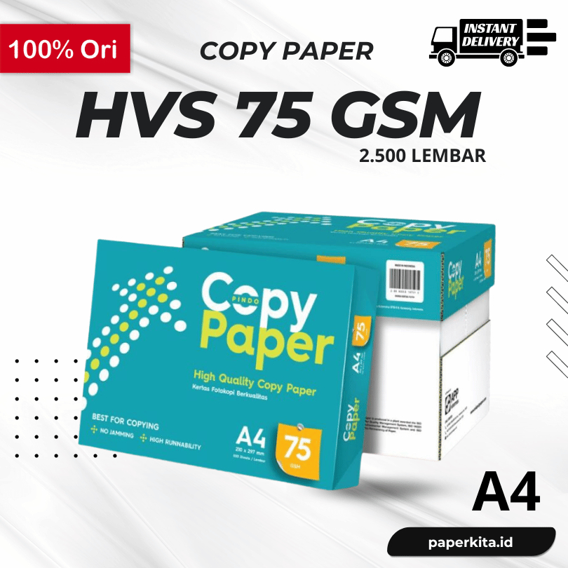 

Kertas HVS Putih 75 Gsm Copypaper Folio F4 / Kuarto A4 Multifungsi Print & Fotocopy Instan Jogja