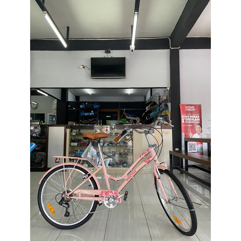 mini 24 Wim cycle seonna 7 Speed sepeda keranjang Wimcycle sepeda mini city Bike sepeda Jepang