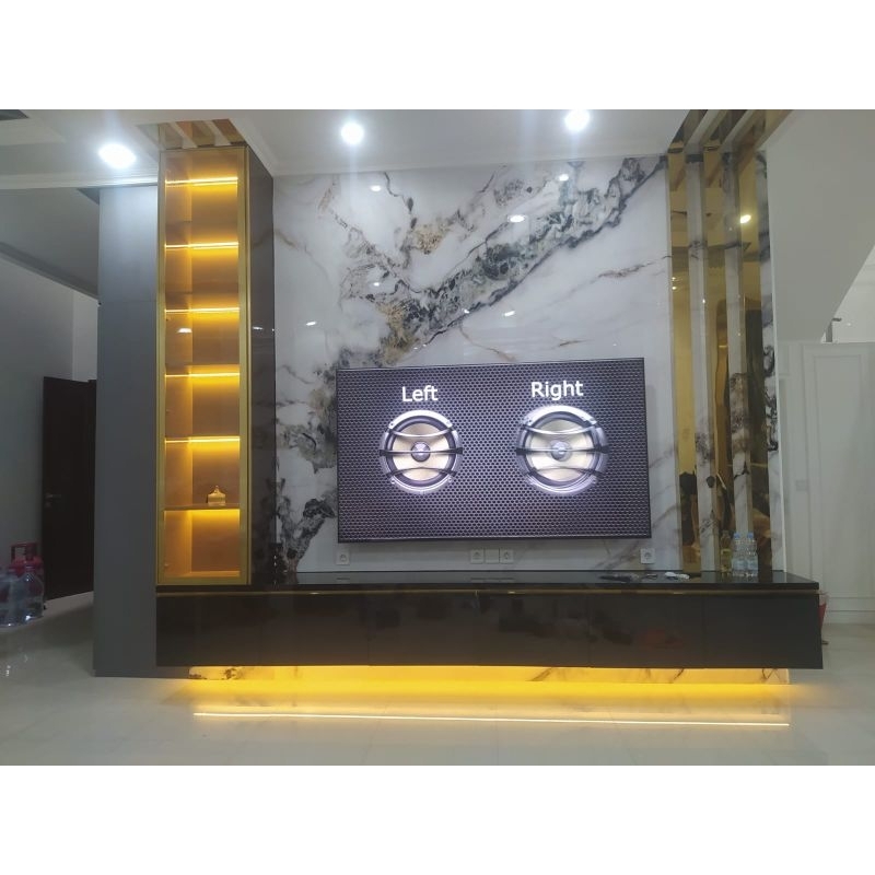 Back Drop Tv Minimalis Kabinet Tv Lemari Tv