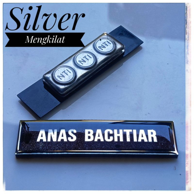 

Name Tag Warna Silver / Perak # Name Tag Silver #Name Tag Indonesia #Papan Nama Dada Bagus