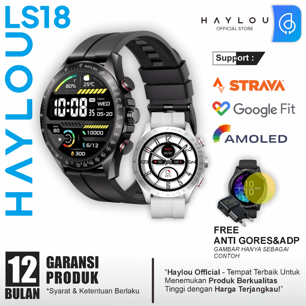 Haylou Solar Pro LS18 Smartwatch Canggih dengan fitur AOD 2atm