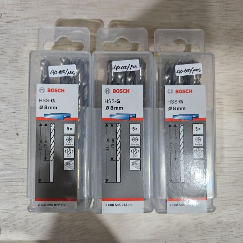 Mata Bor Besi BOSCH HSS-G 8mm Putra Inti