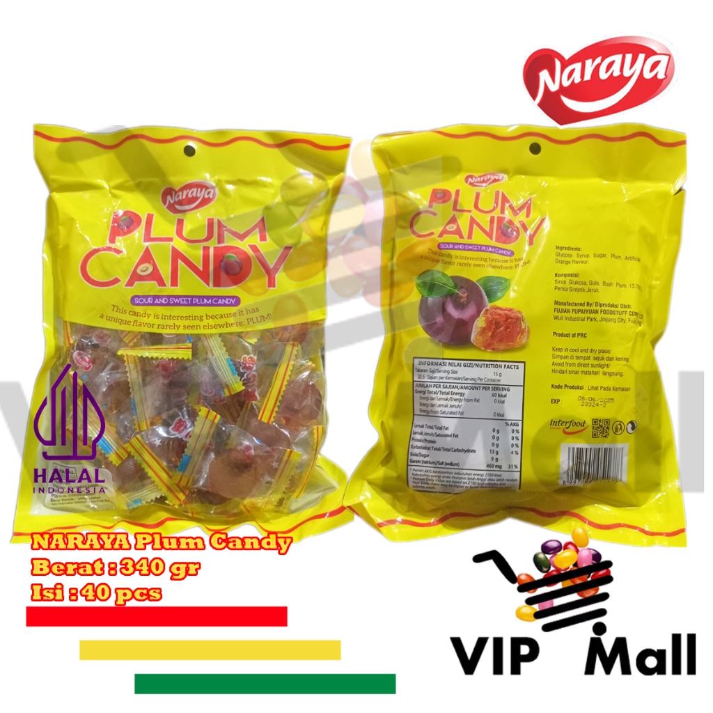 

Naraya Plum Candy 340G (Isi 40Pcs).