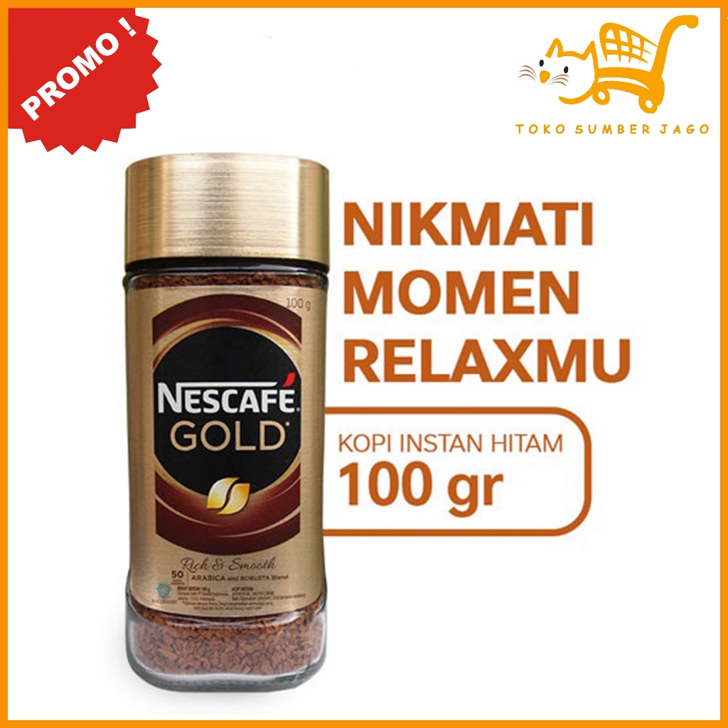 

NESCAFE GOLD Kopi Instan Kopi Hitam Jar 50gr / 100gr Rich & Smooth