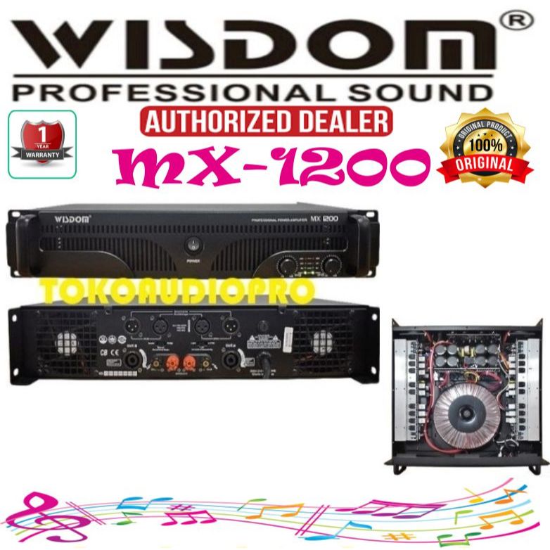 Wisdom MX-1200 2 -Channel Power Amplifier Wisdom MX1200