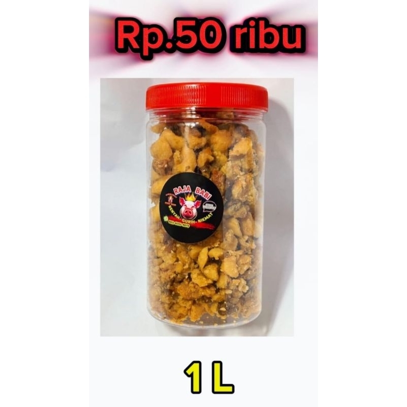 

Kerupuk kulit babi TERMURAH, (1 liter )gurih cocok olahan masakan, renyah,nikmat.