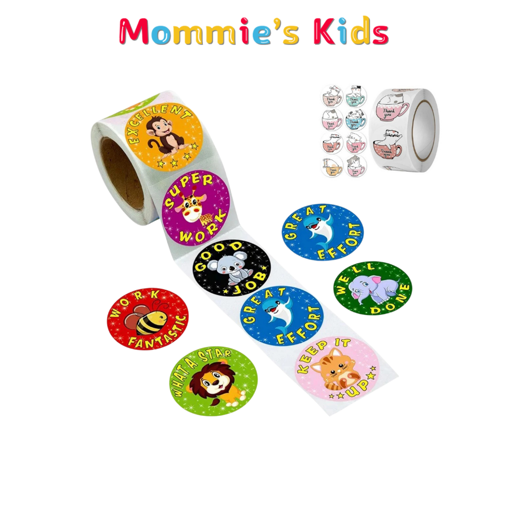 

Label Stiker Bulat Reward Sticker Roll isi 500pcs MK615