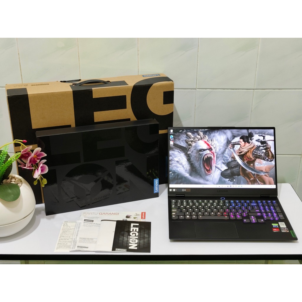 Lenovo legion Slim 7 AMD Ryzen 7 5800 Series Ram 16 GB Nvidia RTX 3050 Ti 165 Hz Slim Gaming dan Ren