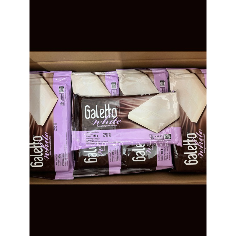 

180g Galetto white baking chocolate compound / coklat batang putih