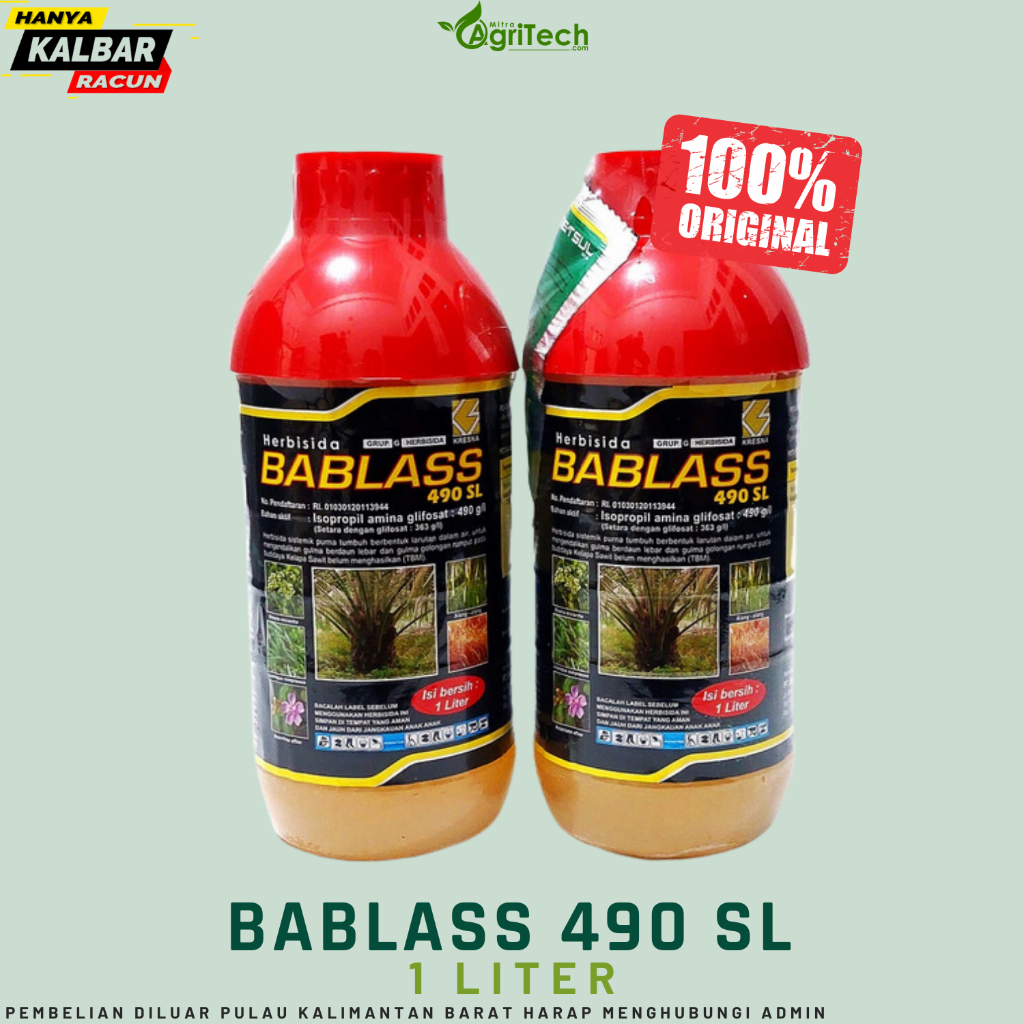 BABLAS 490 SL HERBISIDA BASMI RUMPUT RACUN RUMPUT GULMA LALANG SISTEMIK LAMA MATI 1 LITER DAN 4 LITE