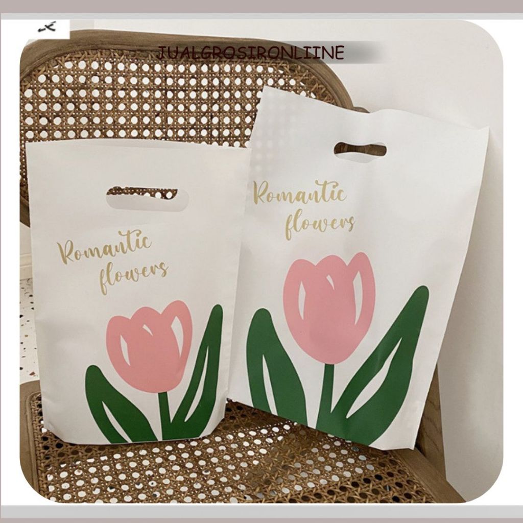 

Paper Bag Kantong Plastik Romantic Flower Tas Hadih Gift Bag Sovenir