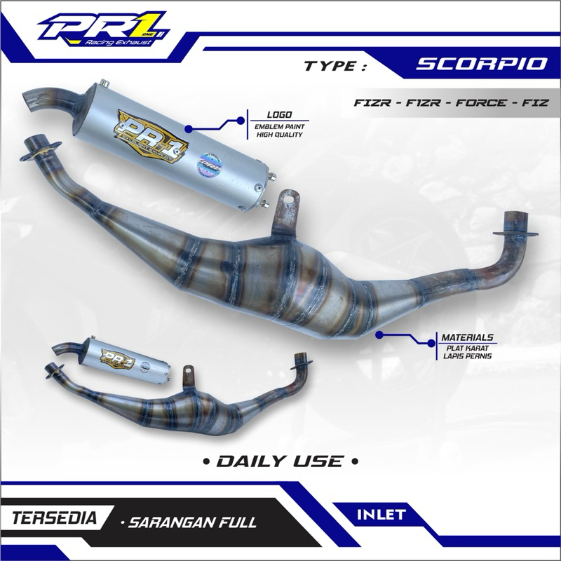 KNALPOT F1,FIZR,FIZR, FIZ, FORCE MODEL KOLONG BAWAH KOLONG BAWAH SCORPIO/KALAJENGKING PLAT KARAT