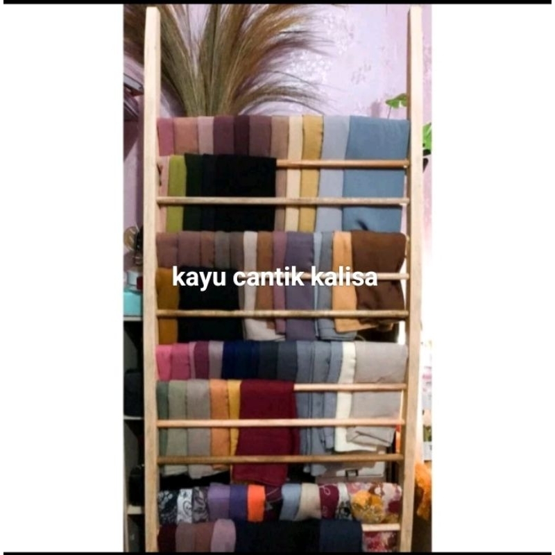 Ladder hanger jumbo , rak gantungan hijab Lebar 60 cm, rak gantungan pasmina , rak gantung jilbab , 