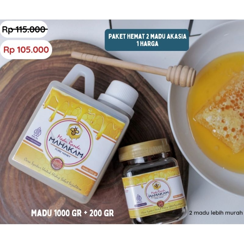 

Paket Murah Madu Akasia 1000 gr + 200 gr