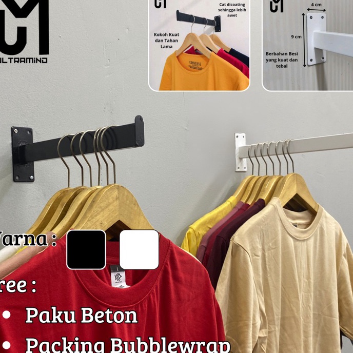 KI3 Gantungan Baju Dinding Cap Besi