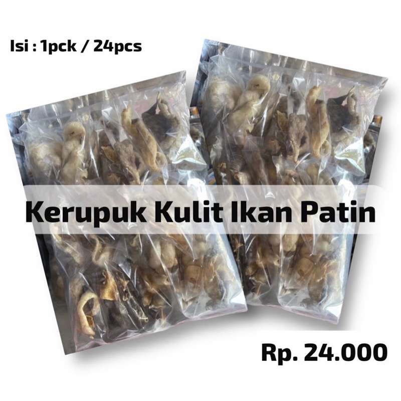 

Kerupuk / Snack Cemilan Ringan Asli Kulit ikan patin isi 1pck / 24pc