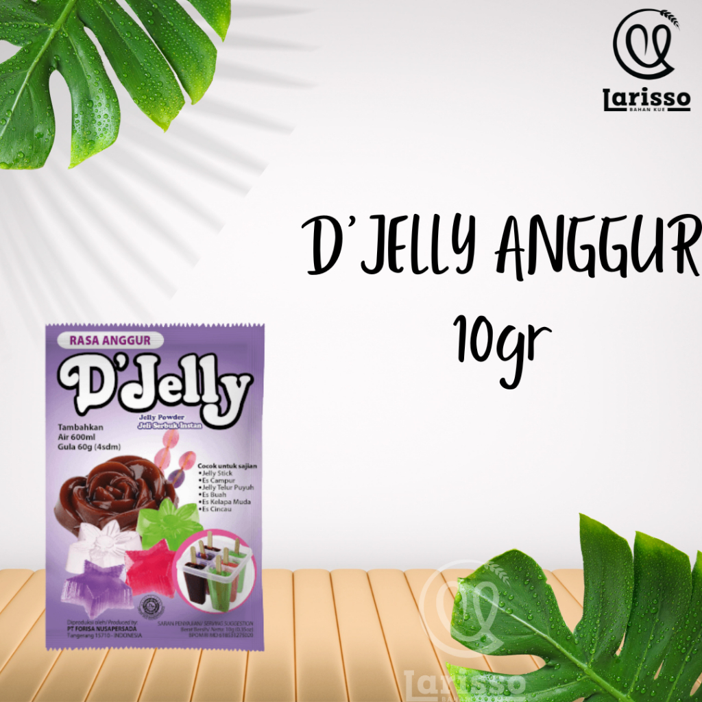 FORISA D'JELLY JELLY POWDER RASA ANGGUR GRAPE 10GR