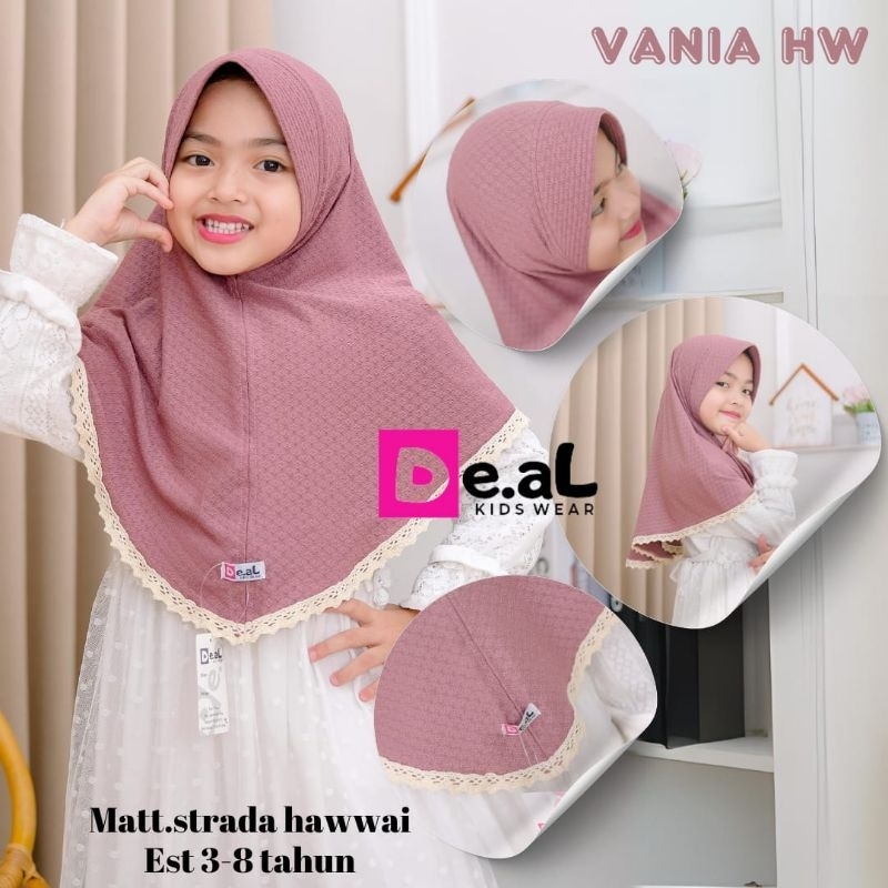 Jilbab Bergo Instan Kids Vania HW (3y-8y) Ori Deal Hijab
