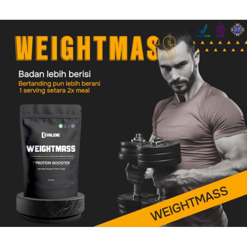 ￼EVALENE WEIGHTMASS WEIGHT MASS 10 lbs (60 Kapsul) Weightmass 10lbs 10lb BPOM HALAL MUI Gainer Kapsu