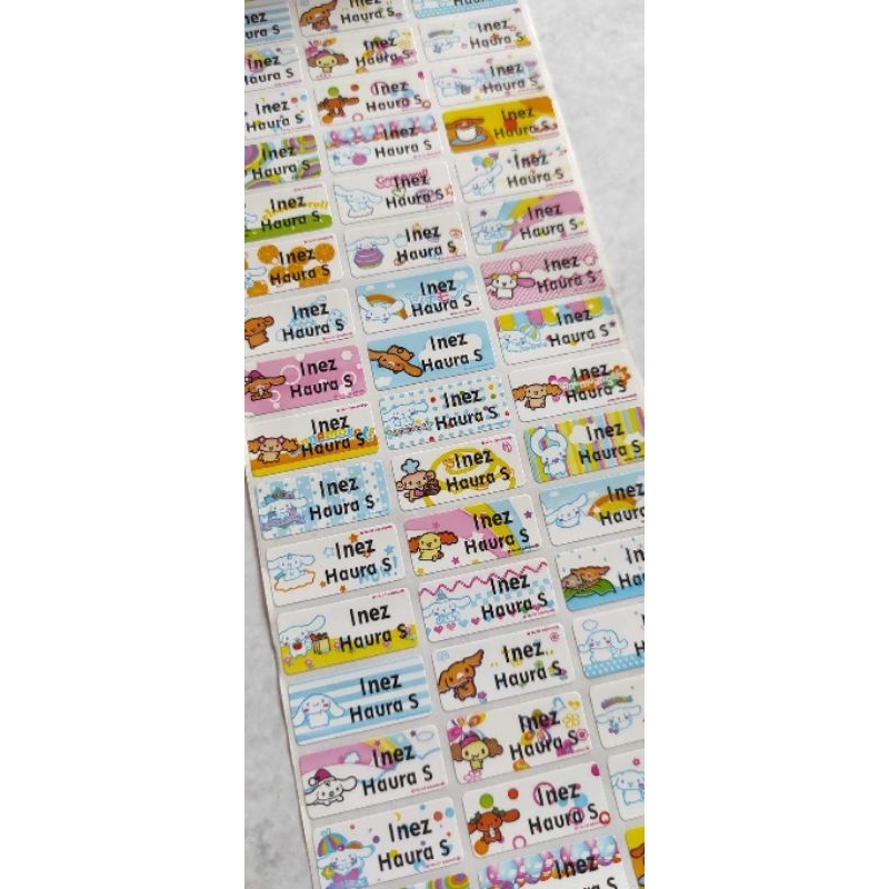 

Cinamoroll Sticker Nama Label Nama Waterproof anti air sticker nama anak cewek sanrio