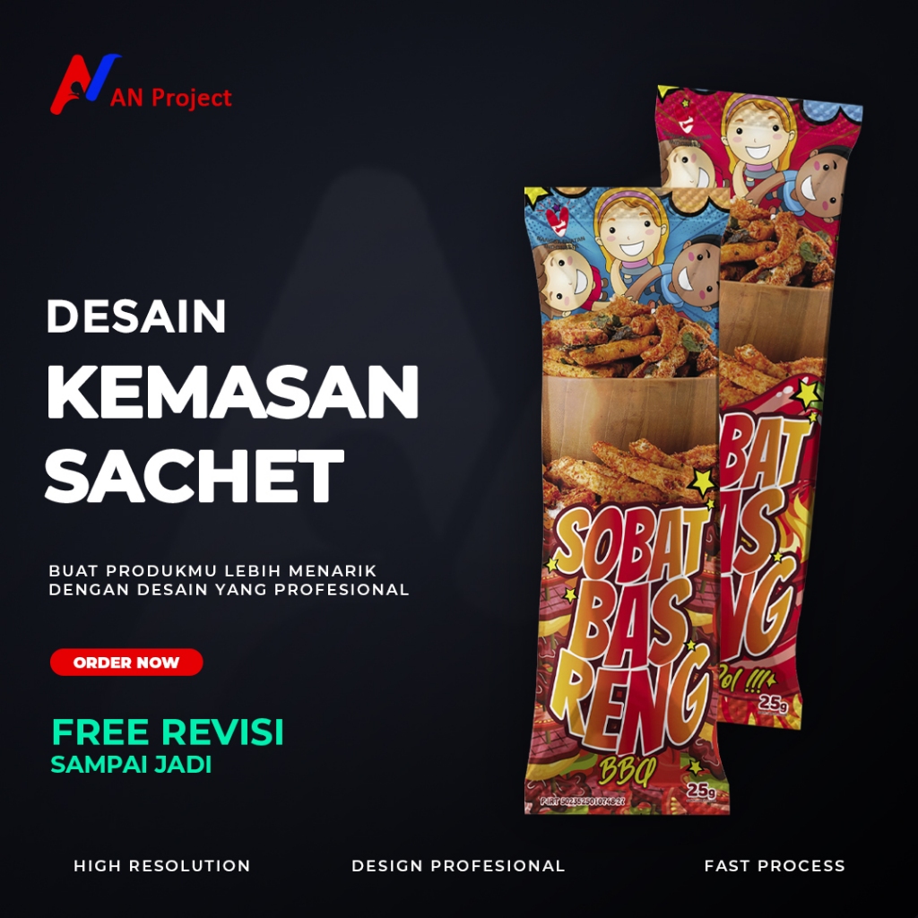 Jasa Desain Kemasan Sachet//Desain Sachet//anproject
