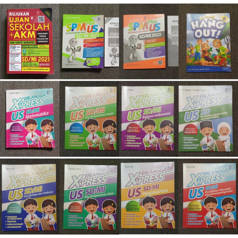 PRELOVED BUKU SD KELAS 6 | ORI | LATIHAN SOAL ERLANGGA X-PRESS US SD/MI | SPM PLUS US | STUDENT BOOK