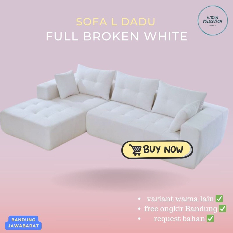 sofa l shape modern dadu gratis ongkir bandung