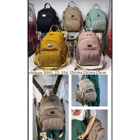 KUALITAS TERBAIK Tas Ransel Mini 39122 Chibao Kanvas 3Fungsi