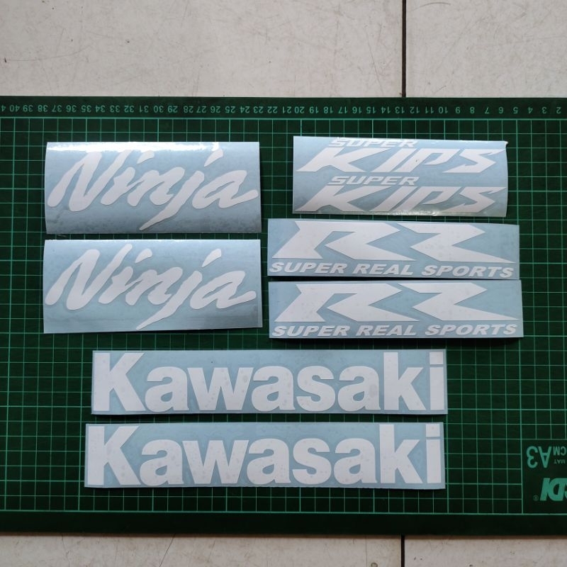 stiker striping ninja rr new warna putih