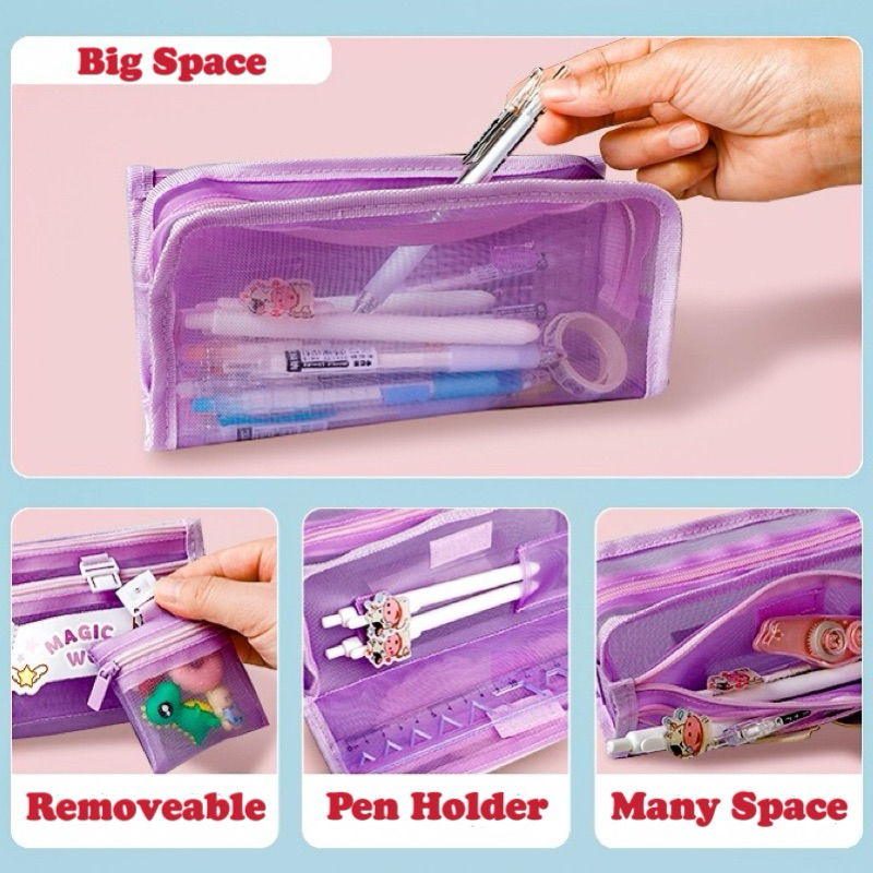 

kawaii large capacity pencil case cute tempat pensil besar isi banyak