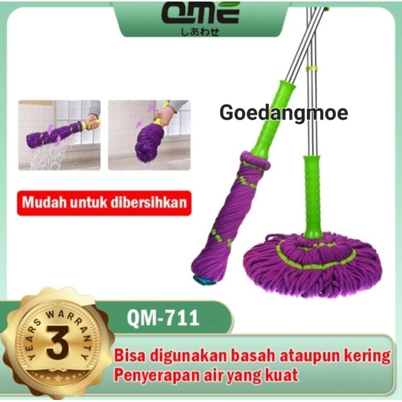 Alat pel lantai serbaguna Sumbu pel putar R 360 derajat Twist pel QME QM-711