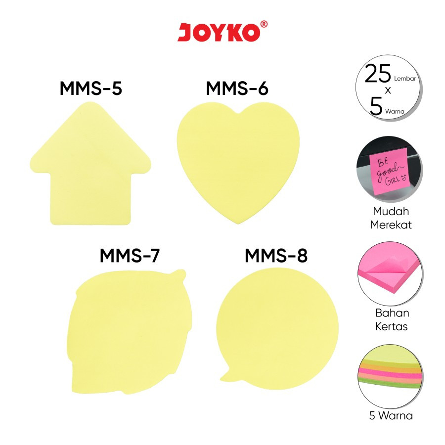 

Memo Stick Kertas Memo Tempel Sticky Note Joyko MMS-5 ~ 8