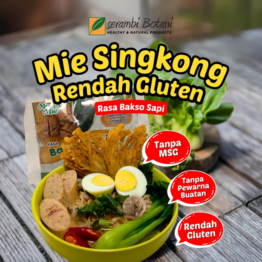 

Mie Instan Less Gluten Merry Mie Rasa Bakso Sapi Sehat