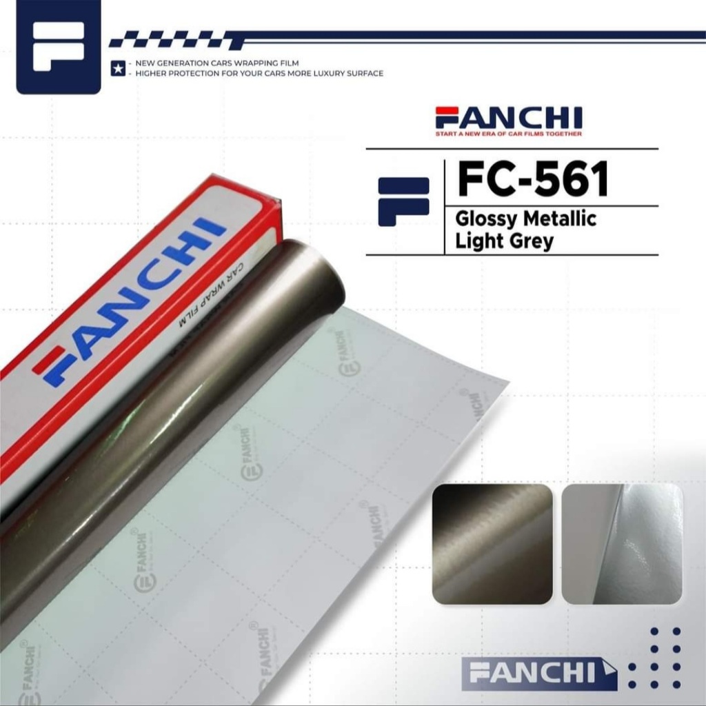 Sticker Fanchi FC561 Glossy Metallic Candy Light Grey 50cm permeter