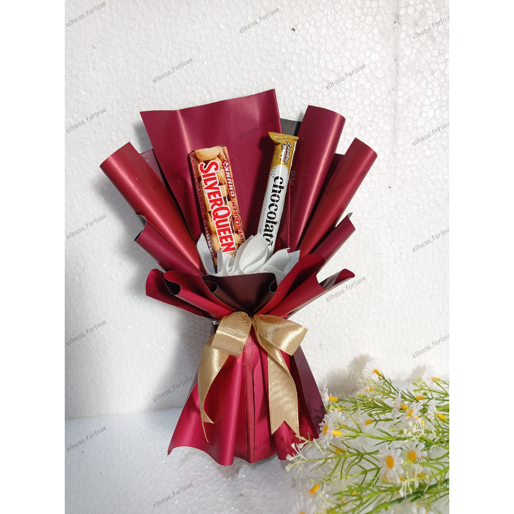 

(READY) Bucket Silverqueen Mini / Buket Cokelat / Buket Silverqueen Chocolatos / Silverqueen Bouquet