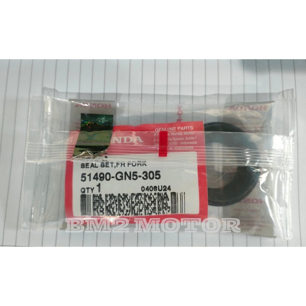 Seal Shock Set (Seal Shock Depan) AHM - GRAND, SUPRA, SUPRA FIT, BEAT, VARIO Original HONDA 51490GN5
