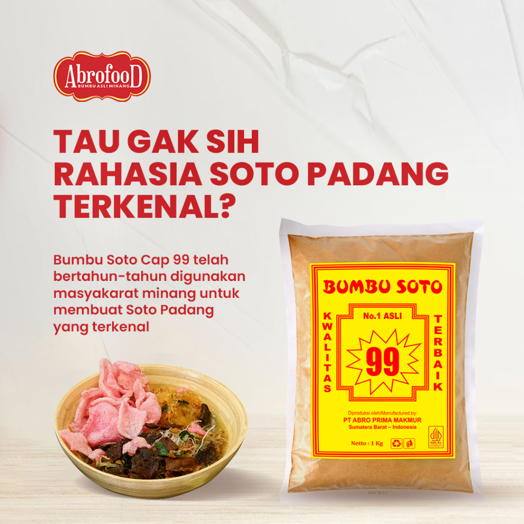 

Bumbu Soto Cap 99 50 gram - Pack