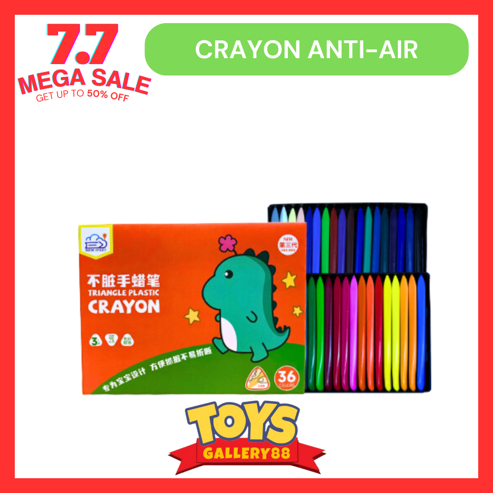

Toysgallery88 HIGH QUALITY CrayonLab Anti Air Non-Toxic | Krayon Sekolah Untuk Mewarnai Yang Aman Anti Racun Dan Sudah Anti Air | Krayon Triangle Crayon Plastik Anti Air