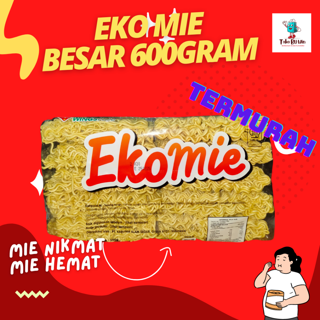 

MIE EKO JUMBO BESAR HEMAT 600GRAM KERING ISI 10PC INSTAN CAMPURAN TERMURAH