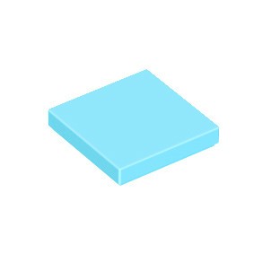 Lego Medium Azure Part 3068b Tile 2 x 2 with Groove