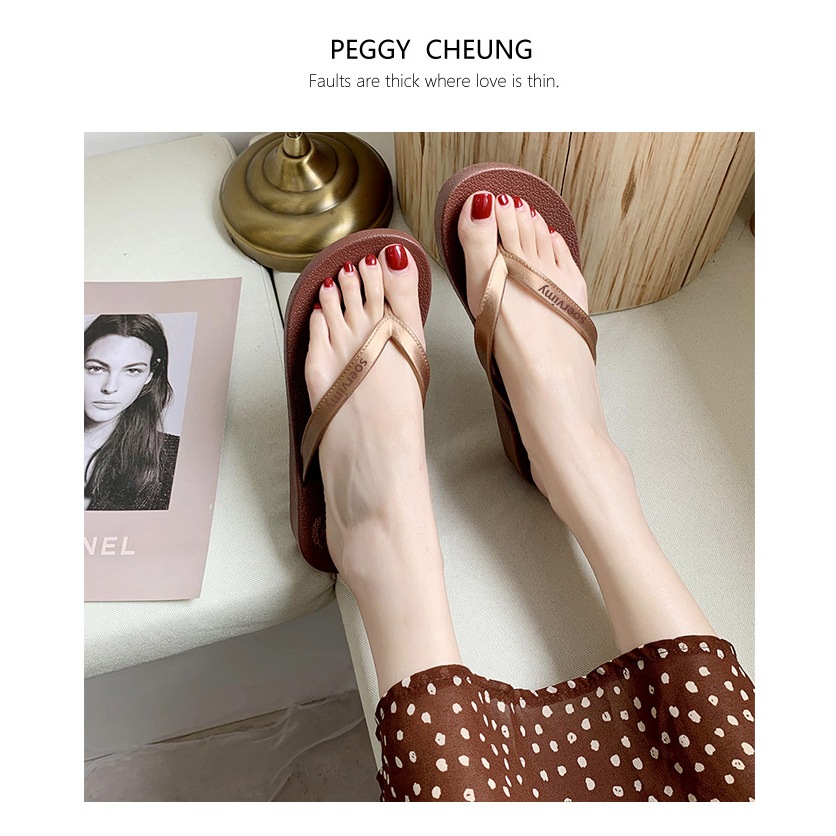 (SANDAL JEPIT WEDGES) SANDAL JEPIT WEDGES DAN JELLY FLATSHOES SOERVIMY