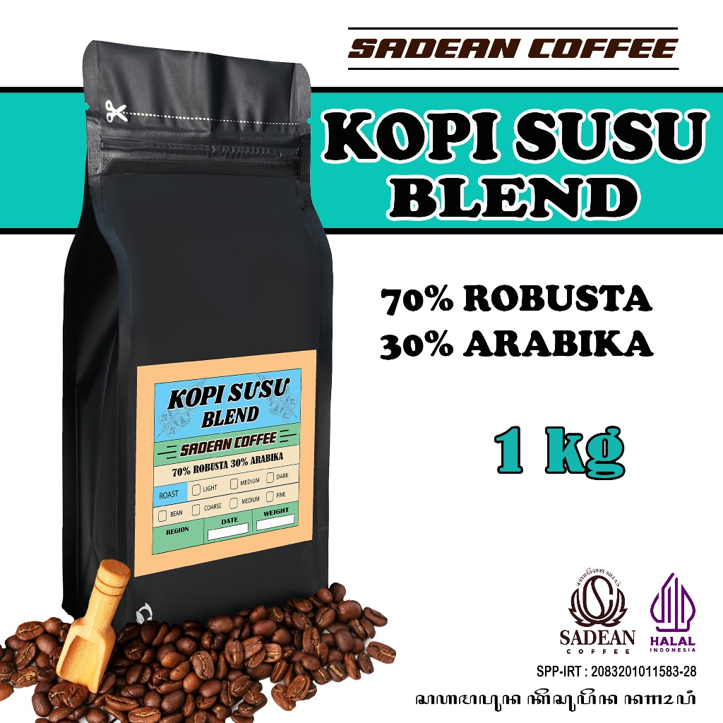 

KOPI SUSU 70% ROBUSTA 30% ARABIKA 1kg / HOUSE BLEND KOPI SUSU KEKINIAN / KOPI SUSU 750g 1kg