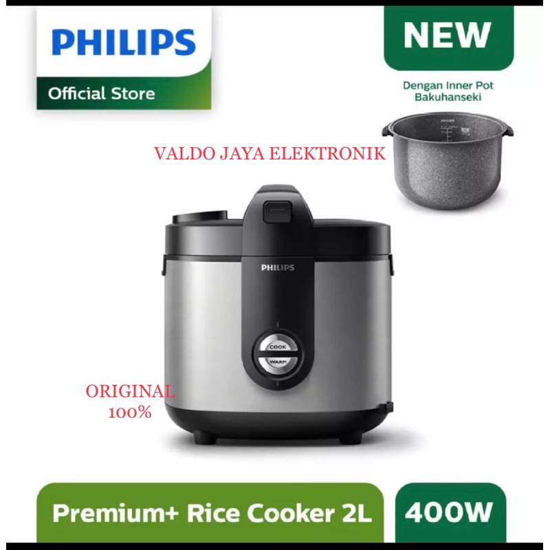 PHILIPS Rice Cooker HD-3138/33 Premium Plus Magic Com Philips 2 Liter HD3138/33