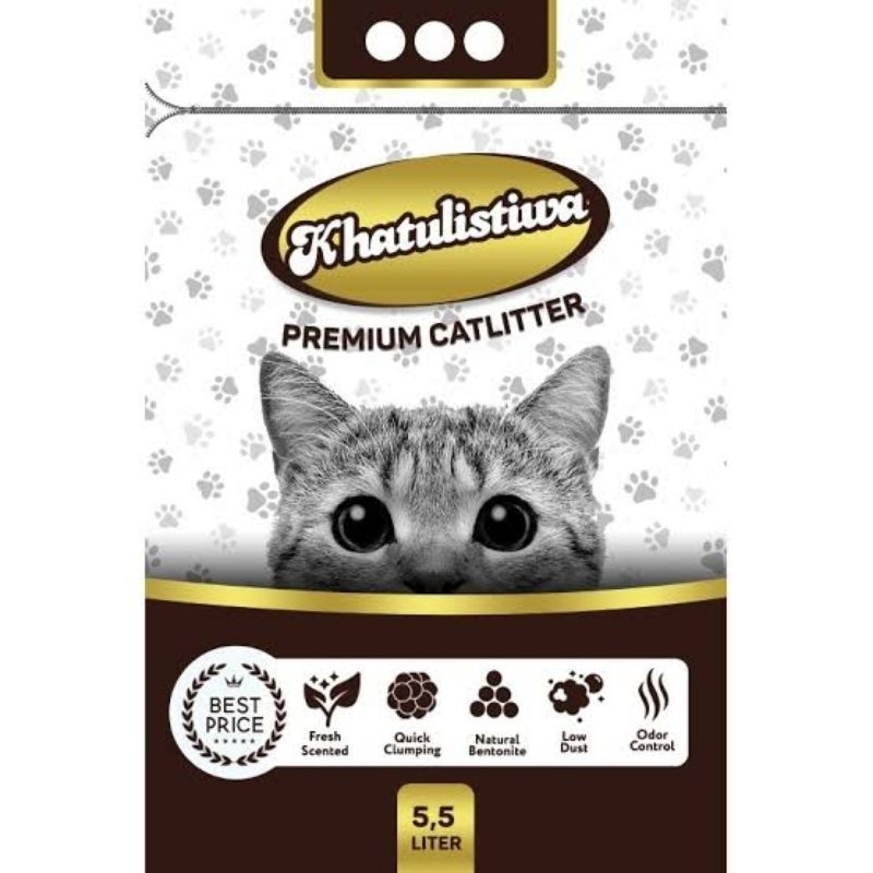 Pasir Kucing Khatulistiwa 5,5 Liter Wangi Kopi