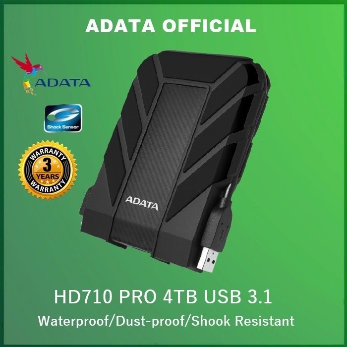 Adata HD710 pro 4tb 2.5 : Hardisk Eksternal External Antishock Waterproof