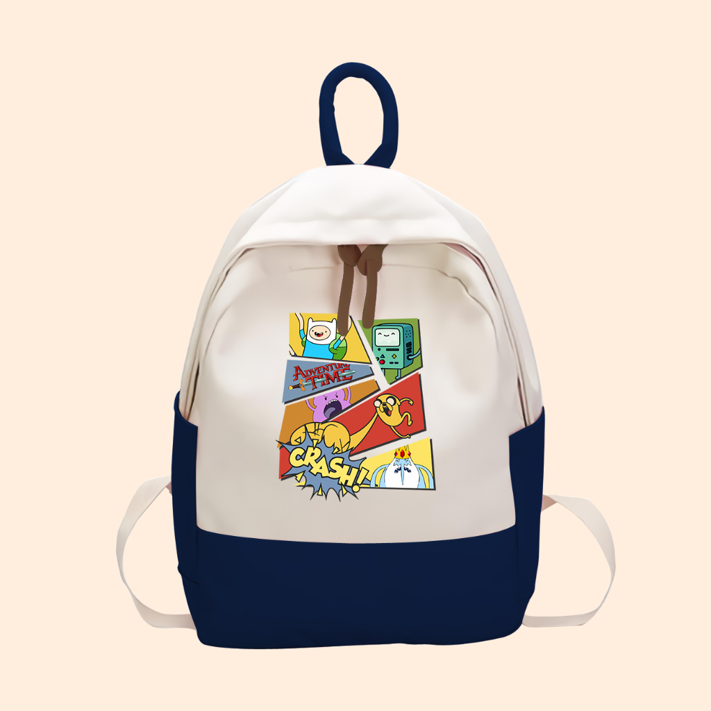 Tas Anak Adventure Time Finn And Jake Karakter Kartun Anak SD TK Kantong Backpack Karakter Anak ADT-