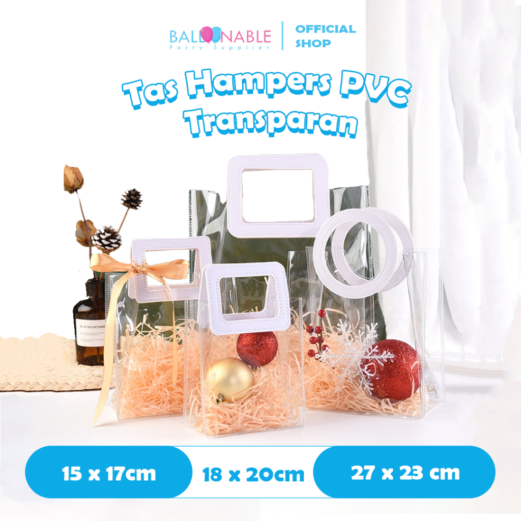 

Tas Hampers PVC Transparan / Tas Mika / Goodie Bag Ulang Tahun