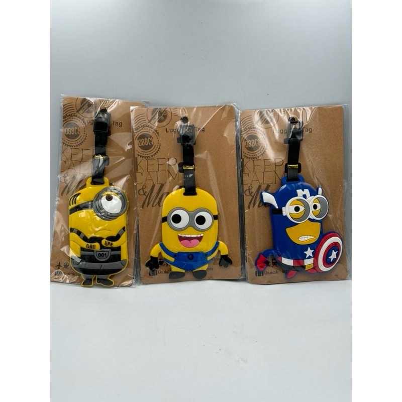 luggage tag/ gantungan koper tas minion
