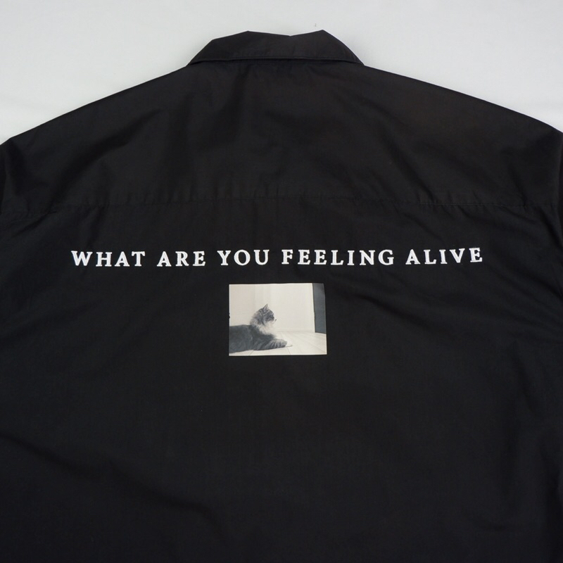 Gu X Suda Keina Black Cityboy Open Collar Shirt