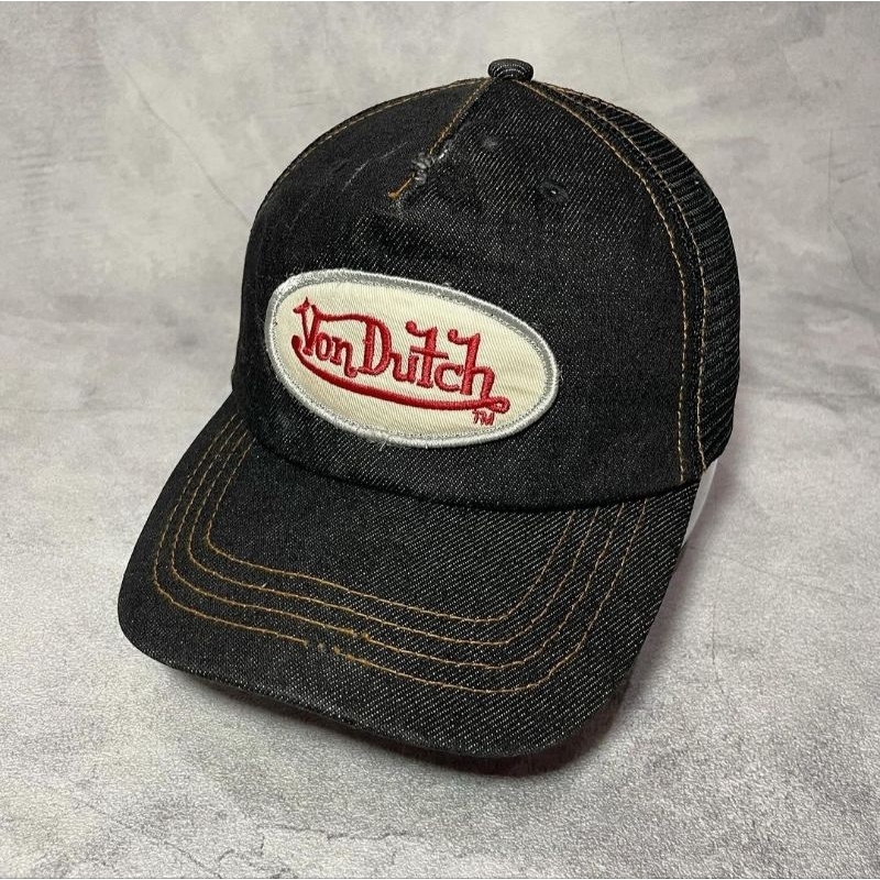 Topi von dutch trucker denim original caps